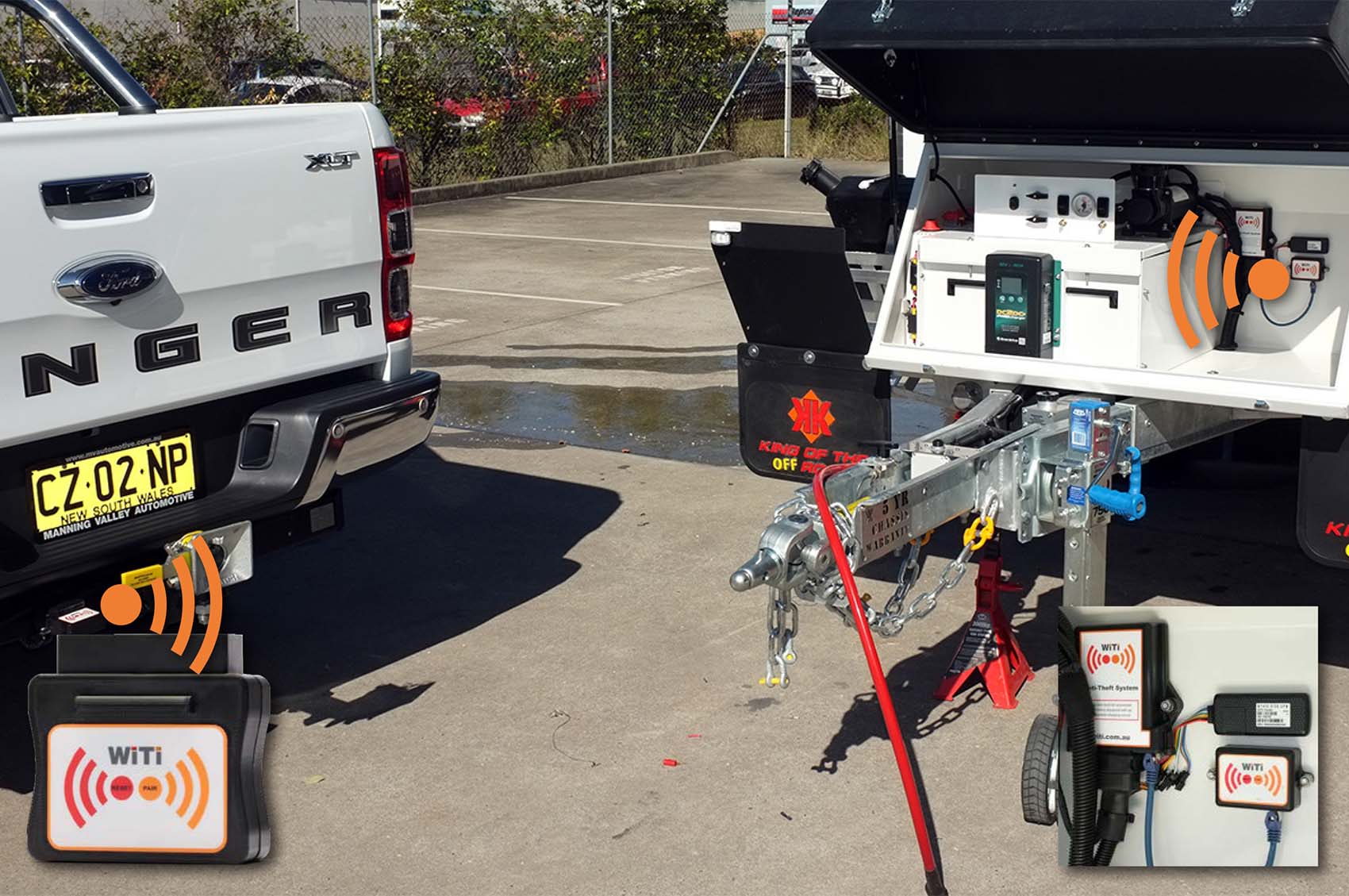 anti-theft protection for offroad caravans and camper trailers