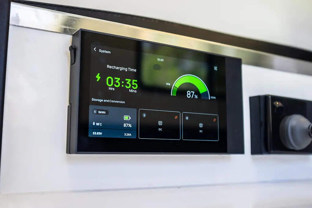Caravan Interior - EcoFlow Control Display | Kimberley Kampers Australia