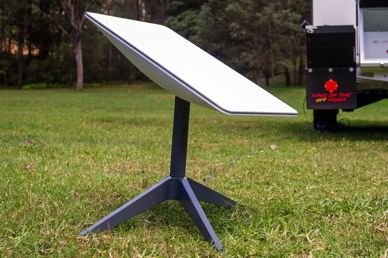Offroad Caravan Equipped with Starlink Satellite Internet Dish | Kimberley Kampers Australia