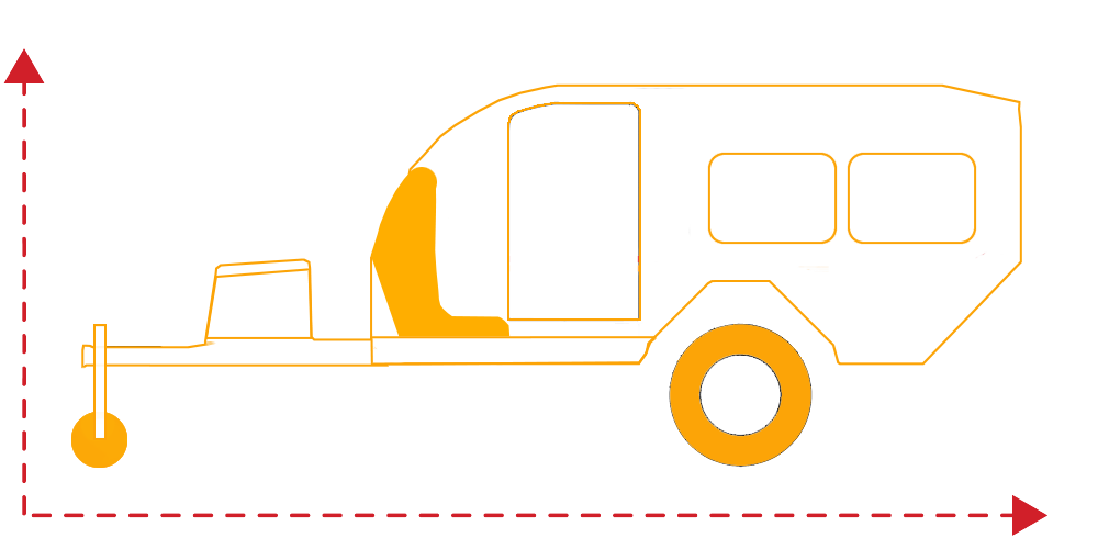 Off-Road Teardrop Campers- Line art | Kimberley Kampers Australia