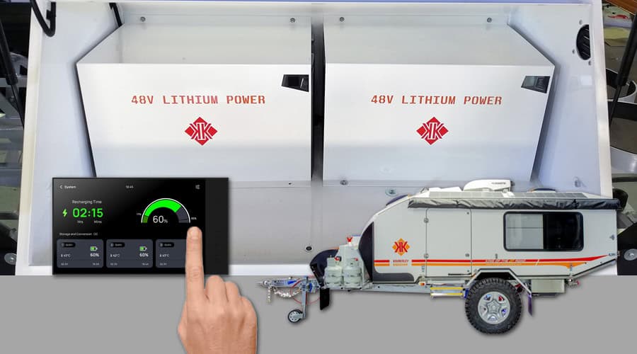 Kimberley Kampers Karavan with off-road camping power system.