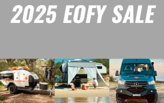 2025 EOFY Sale featuring Kimberley caravans and motorhome for off grid camping.
